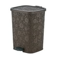 thumbnail image 1 of Superio 16 qt Bathroom Step-On Garbage Can, Brown, 1 of 3
