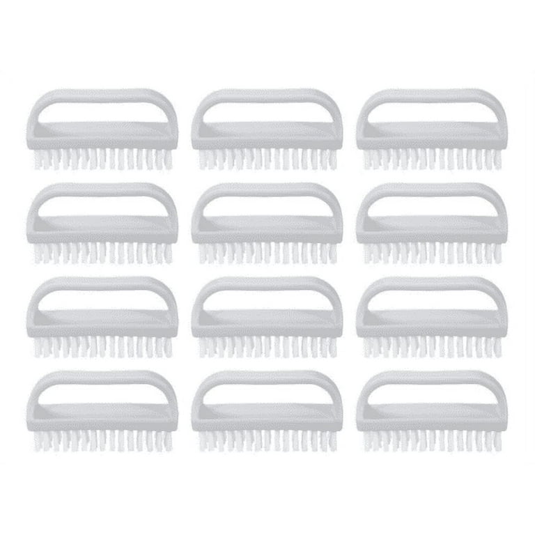 Superio Heavy Duty Durable White Nail Brush Cleaner with Handle