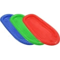 thumbnail image 1 of Superio Toboggan Snow Sled for Kids and Adults, Pack of 3 Heavy Duty Plastic Sliders for 2 Riders with Handles and Holes for Pull Ropes- (Ropes Excluded), 48 Inches (Red-Blue-Green), 1 of 1