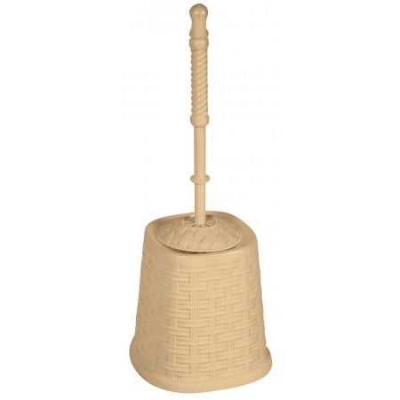 Superio Toilet Bowl Brush, Wicker Style, Beige