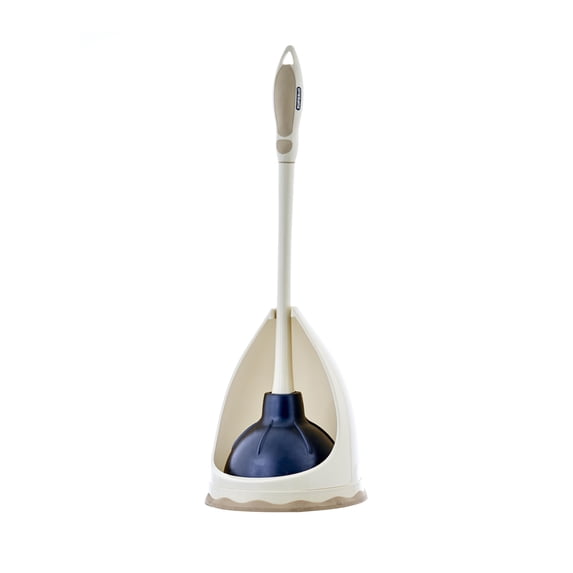 Superio Toilet Plunger with Caddy Beige