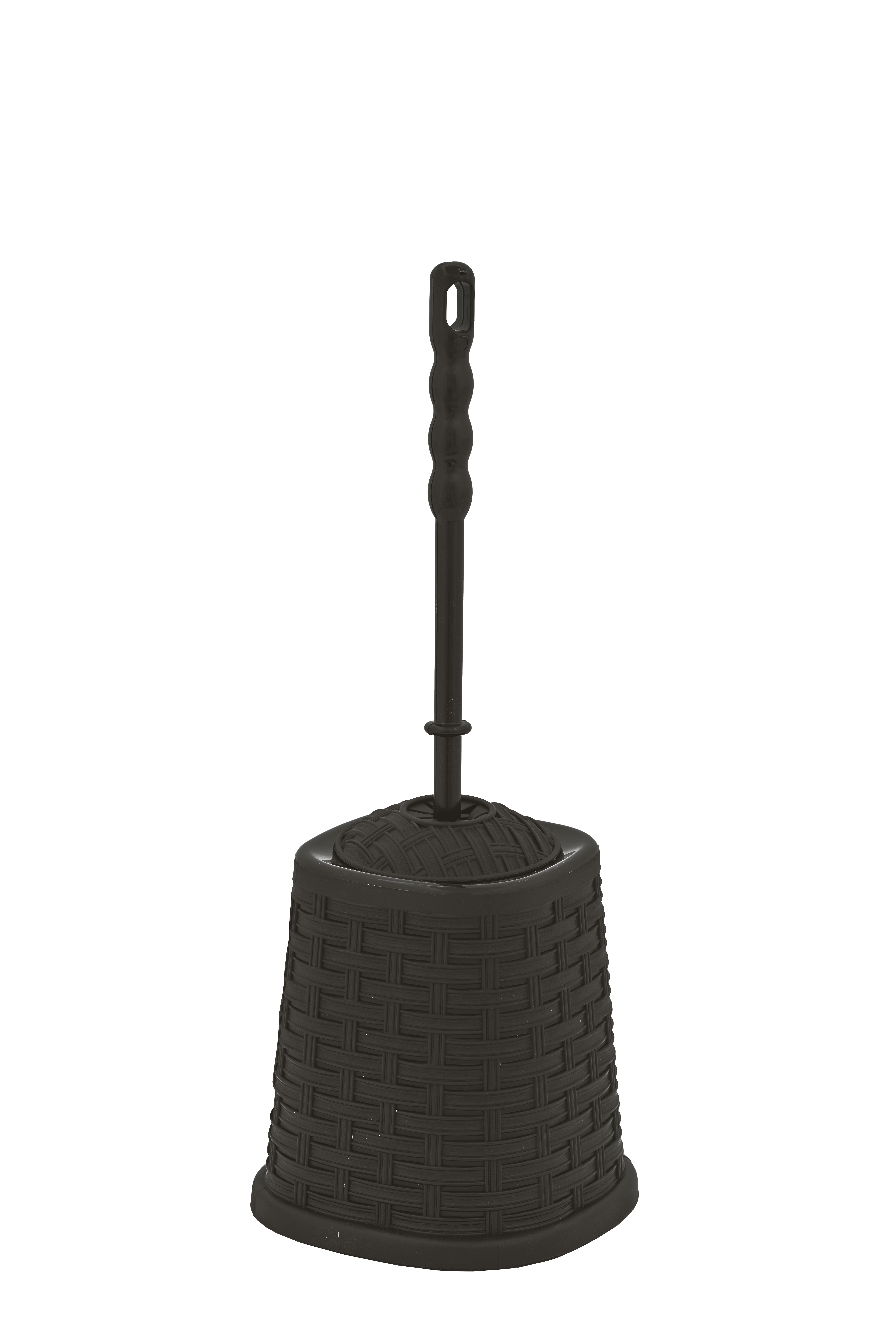 Superio Wicker Style Toilet Bowl Brush and Holder (Brown), Durable Toilet Brush to Clean Bowl