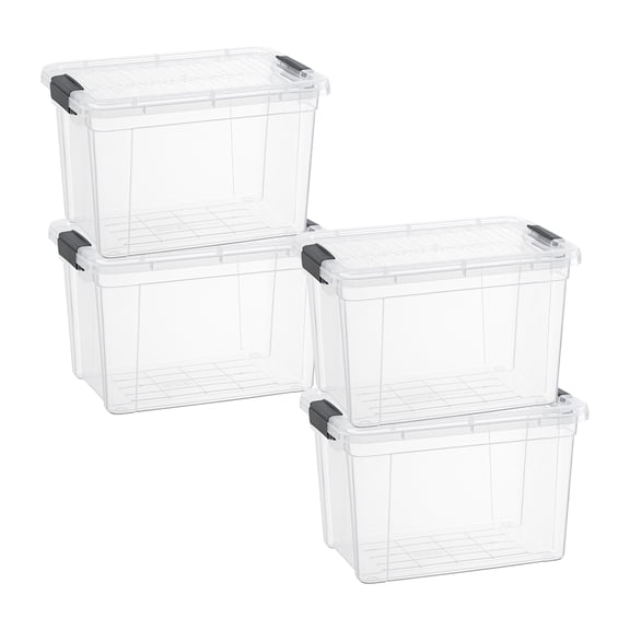 Superio X-Deep Clear Storage Container with Lid and Handles, 12 Quart (2 Pack)