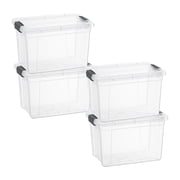 Superio X-Deep Clear Storage Container with Lid and Handles, 12 Quart 2 Pack