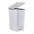 thumbnail image 1 of Superior 10.5 gal Slim Step Trash Can White, 1 of 3