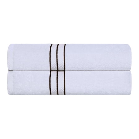 Superior 100% Turkish Cotton Plush 2-Piece Solid Highly Absorbent Towel Set, Charcoal