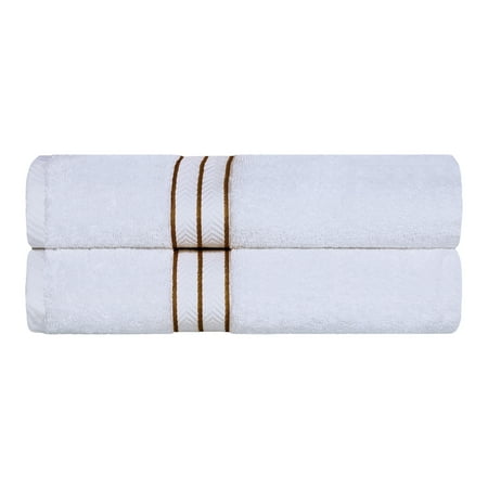 Superior 100% Turkish Cotton Plush 2-Piece Solid Highly Absorbent Towel Set, Toast