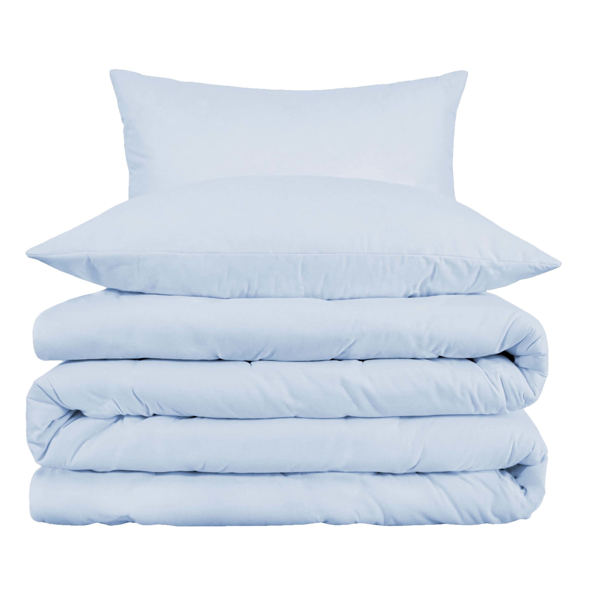 Superior 1000 Thread Count 3-Piece Georgine Duvet Cover Set, Full/ Queen, Blue