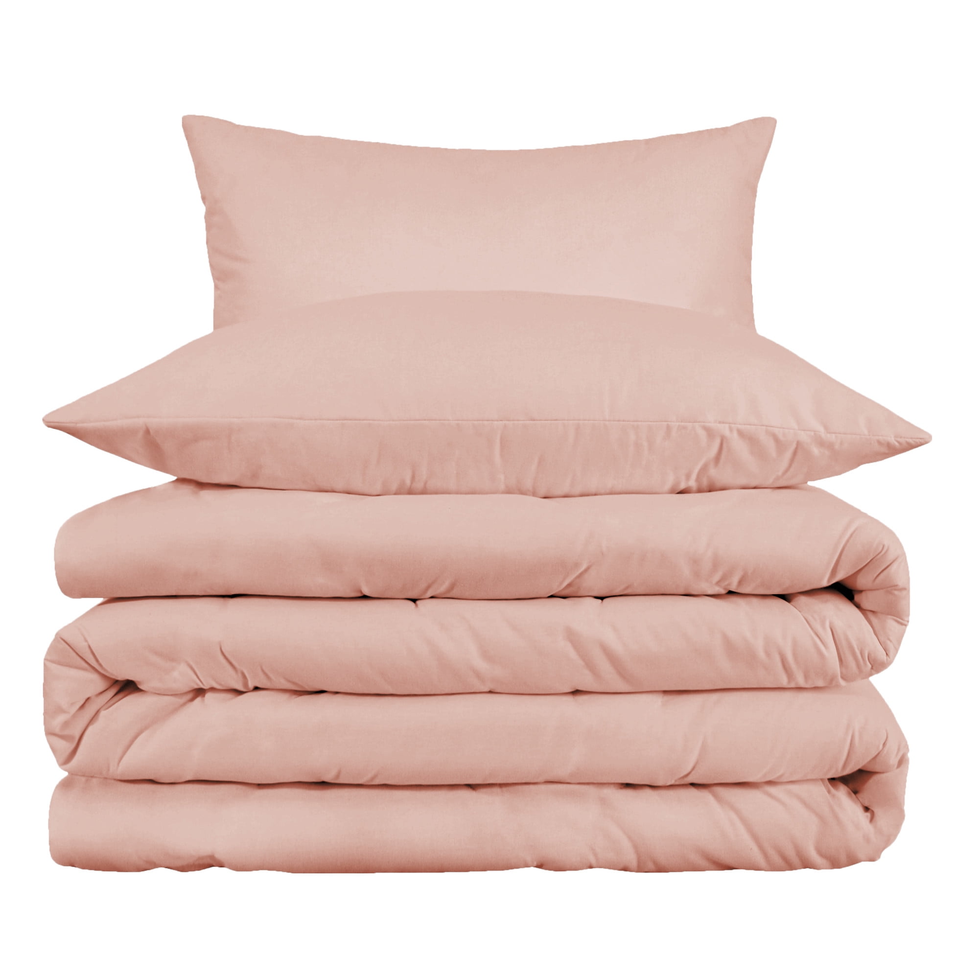 Superior 1000 Thread Count 3-Piece Georgine Duvet Cover Set, Full/ Queen, Blush