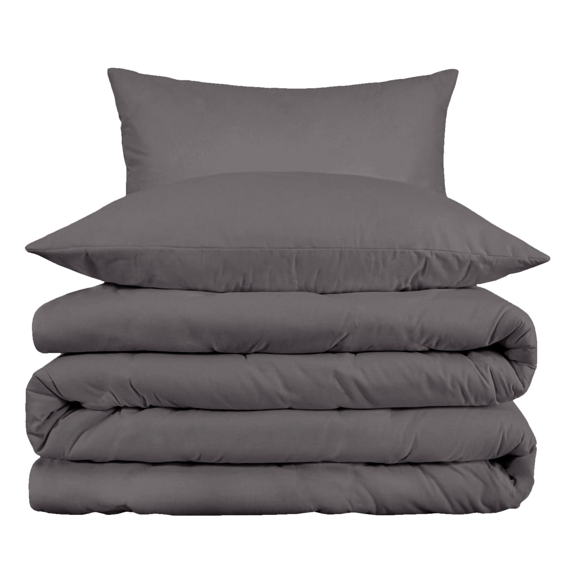Superior 1000 Thread Count 3-Piece Georgine Duvet Cover Set, King/ California King, Grey