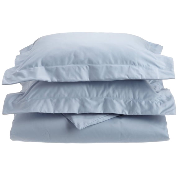 Superior 1000 Thread Count 3-Piece Georgine Duvet Cover Set, King/ California King, Light Blue