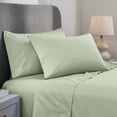 thumbnail image 1 of Superior 1000 Thread Count 4-Piece Solid Cotton Blend Deep Pocket Sheet Set, Full, Green, 1 of 5