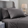 thumbnail image 1 of Superior 1000 Thread Count 4-Piece Solid Cotton Blend Deep Pocket Sheet Set, Queen, Grey, 1 of 6