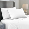thumbnail image 1 of Superior 1000 Thread Count 4-Piece Cotton Blend Sheet Set, Queen, White, 1 of 5
