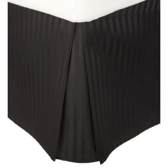 Superior 1500 Series Microfiber Wrinkle Resistant Pleated Stripe Bed Skirt with 15-Inch Drop