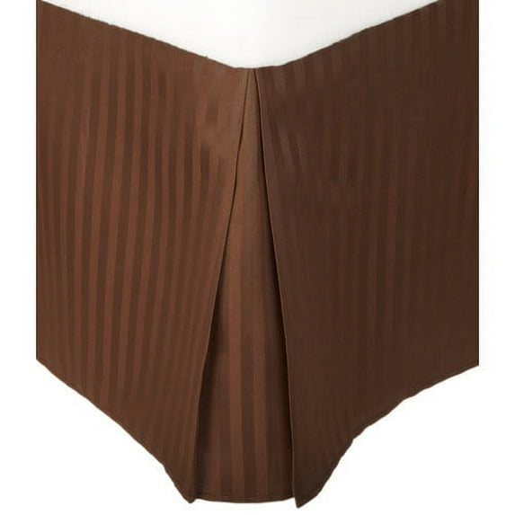 Superior 1500 Series Microfiber Wrinkle Resistant Pleated Stripe Bed Skirt with 15-Inch Drop