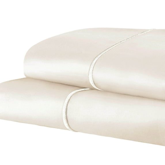 Superior 1500 Thread Count Cotton Pillowcase Set, Ivory, Standard