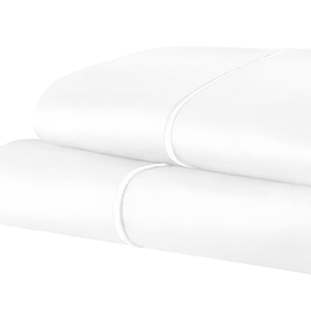Superior 1500 Thread Count Cotton Pillowcase Set, White, King