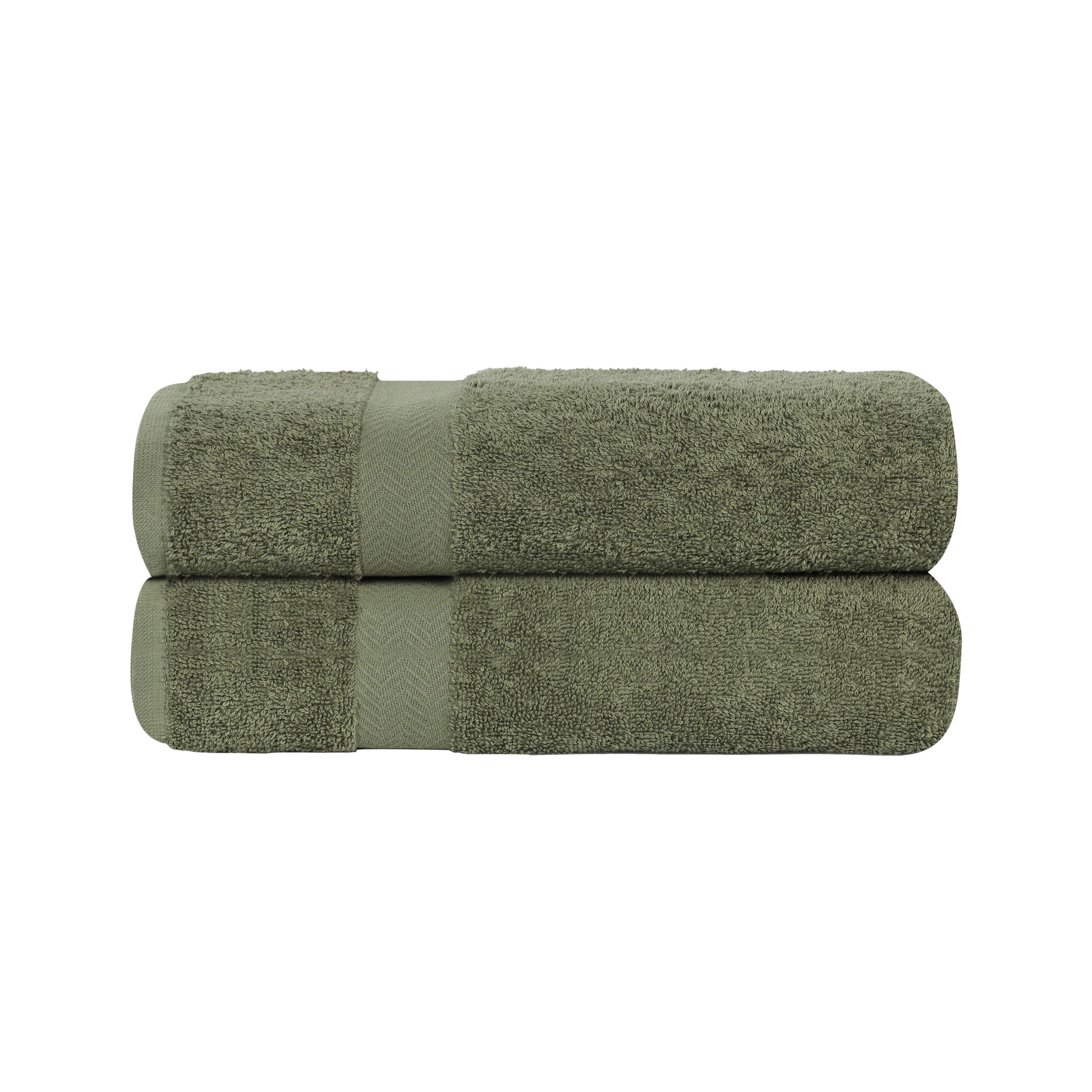 Superior Franklin 2-Piece Cotton Bath Sheet Set, Super Soft Quick Dry Fade Resistant Towels, Forest Green