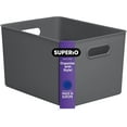 thumbnail image 1 of Superior 22 L Ribbed Storage Bin Grey, 1 of 6