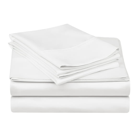 Superior 3-Piece 300 Thread Count White Egyptian Cotton Sheet Set, Full