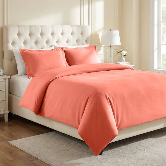 Superior 3-Piece Hanlon Cotton-Blend Reversible Solid Duvet CoverSet