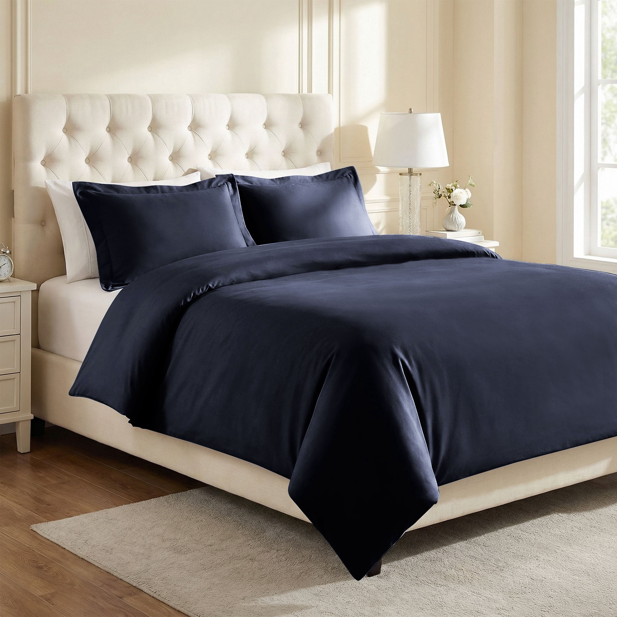 Superior 3-Piece Hanlon Cotton-Blend Reversible Solid Duvet CoverSet