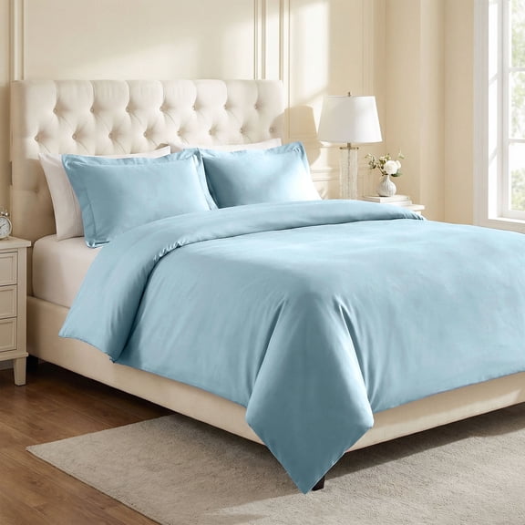 Superior 3-Piece Hanlon Cotton Blend Solid Duvet CoverSet