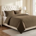 thumbnail image 1 of Superior 3-Piece Hanlon Solid Duvet CoverSet, Full/ Queen, Taupe, 1 of 4