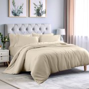 Superior 3-Piece Rayon From Bamboo Ivory Duvet Set, Full/ Queen