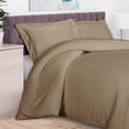 thumbnail image 1 of Superior 3-Piece Rayon From Bamboo Taupe Duvet Set, Full/ Queen, 1 of 4