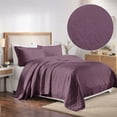 thumbnail image 1 of Superior 3-Piece Serenity Cotton Matelasse Lilac Bedspread Set, King, 1 of 11