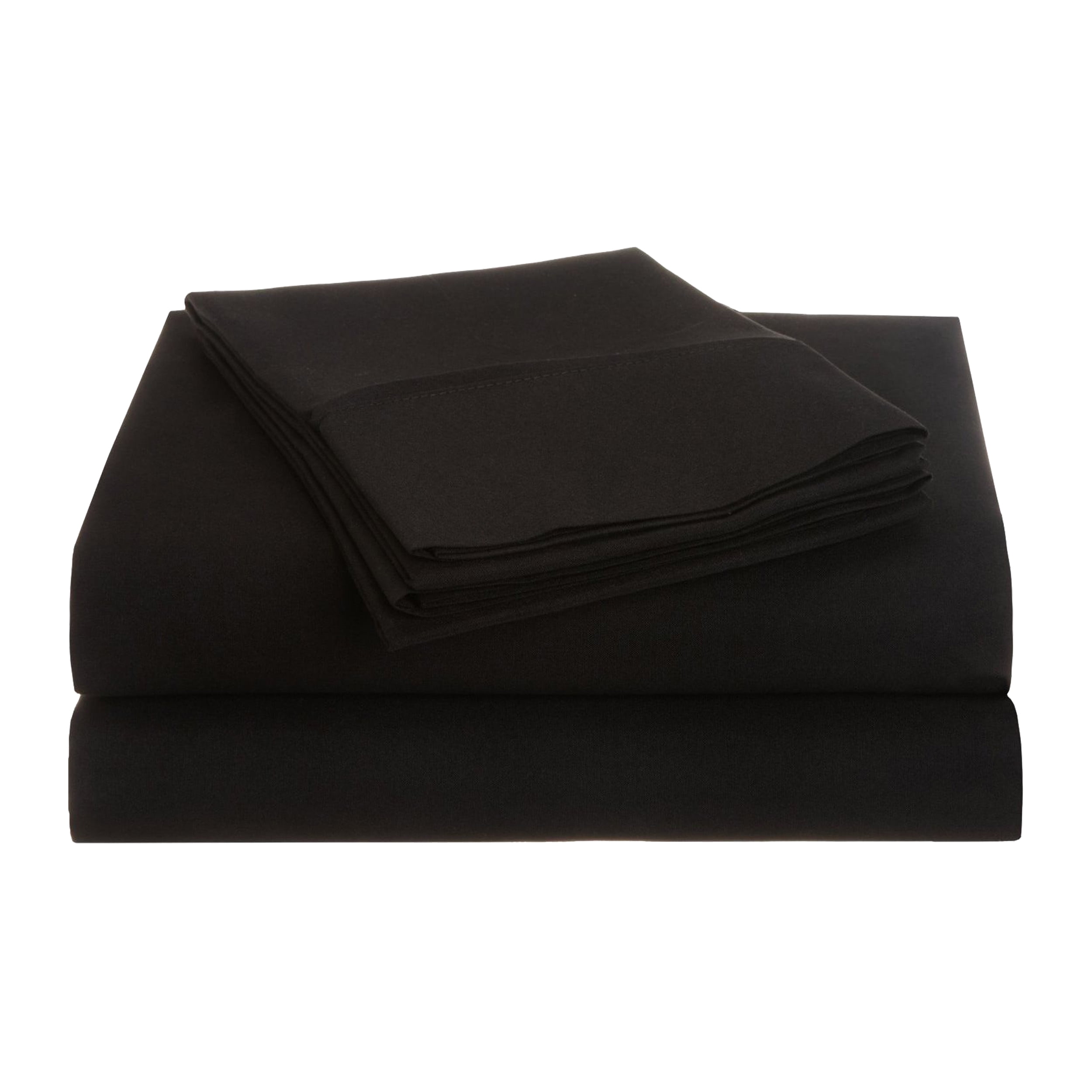 Twin Black Deep Pocket Microfiber Sheet Set
