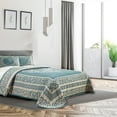 thumbnail image 1 of Superior 3-Pieces High-Durability Cotton-Blend Bedspread Set, Queen, Cerulean Blue, 1 of 9