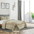 thumbnail image 1 of Superior 3-Pieces High-Durability Reversible Cotton Blend Bedspread Set, Full, Taupe, 1 of 8