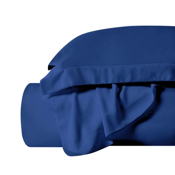 Superior 300 Thread Count Duvet Cover Set, Full/ Queen, Navy Blue