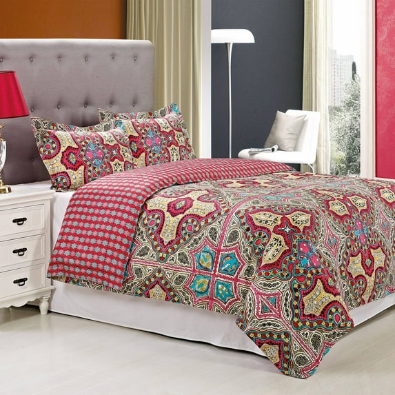 Superior 300 Thread Count Duvet Cover Set, King/ Cal King, Multi-Color