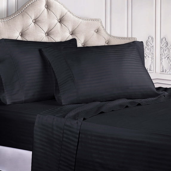 Superior 300 Thread Count Duvet Cover Set, Navy Blue, Twin