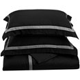 thumbnail image 1 of Superior 300 Thread Count Duvet Cover Set, Twin XL, Black/ Grey, 1 of 4