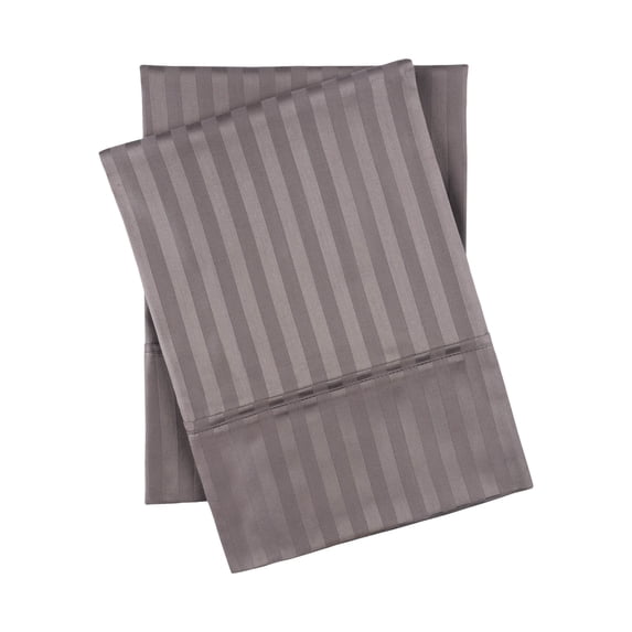 Superior 300 Thread Count Egyptian Cotton Pillowcases, Grey, Standard