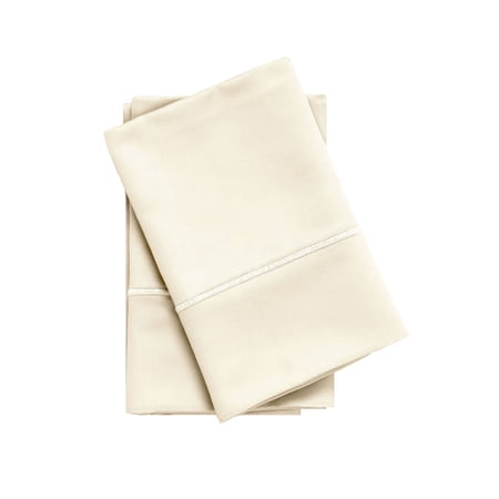 Superior 300 TC Egyptian Cotton Marrow Stitch Pillowcases, Set of 2, Standard, Ivory