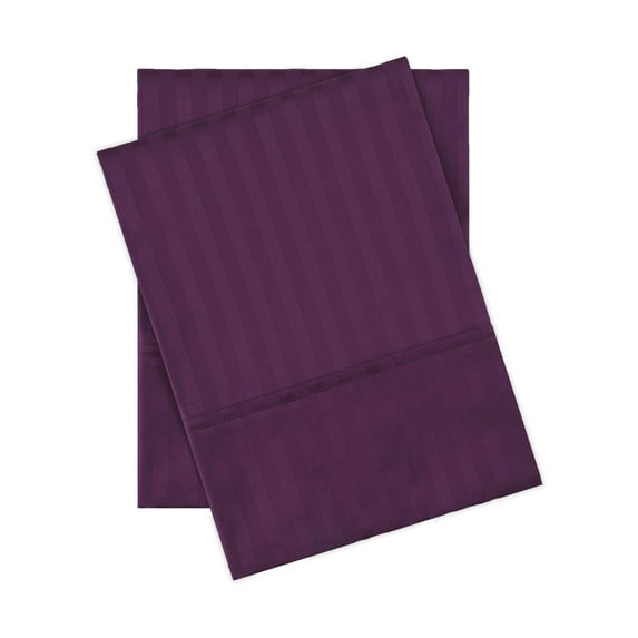 Superior 300 Thread Count Egyptian Cotton Pillowcases, Plum, Standard