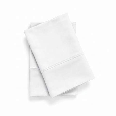 Superior 300 TC Egyptian Cotton Marrow Stitch Pillowcases, Set of 2, Standard, White