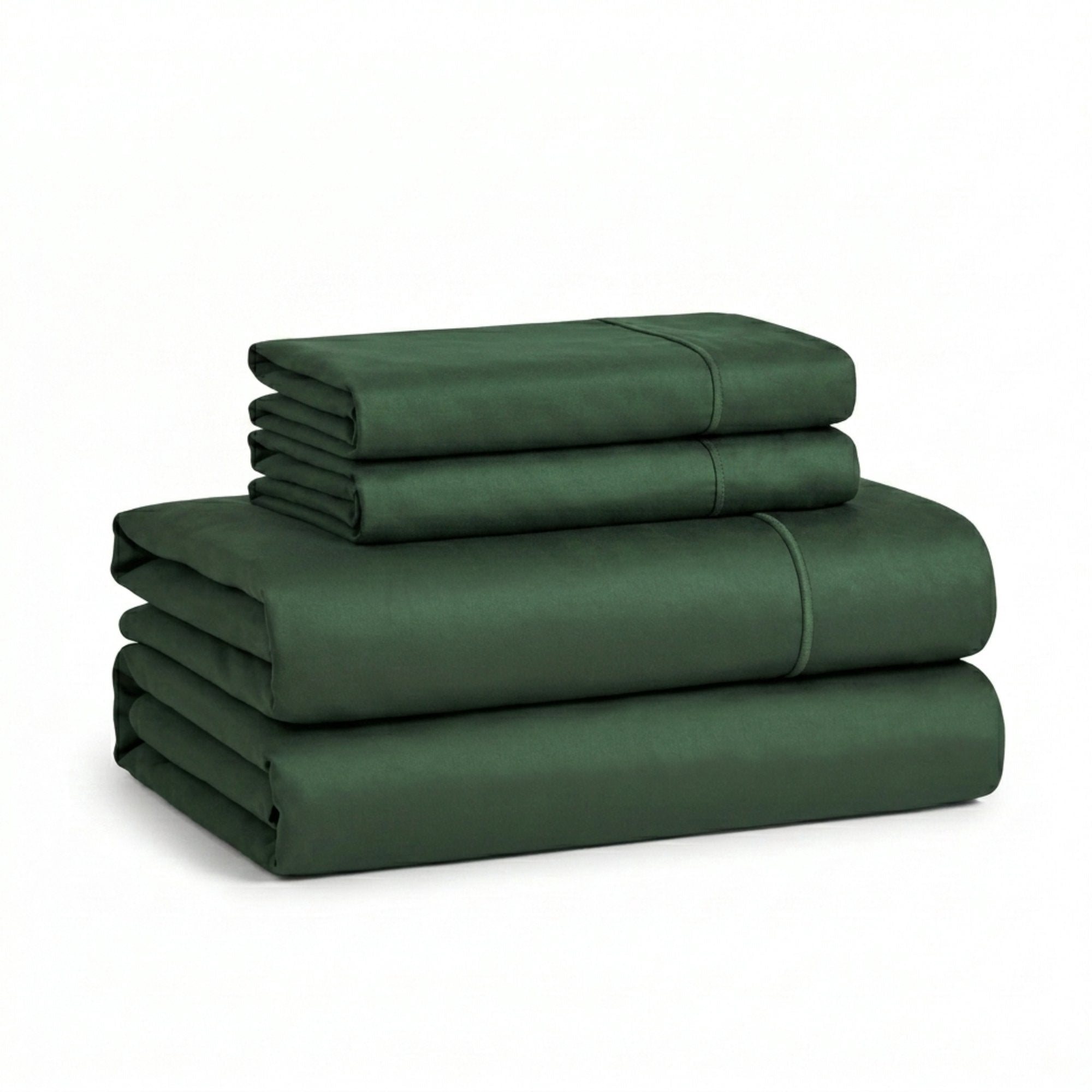 Superior 300 TC Egyptian Cotton Marrow Stitch Deep Pocket King Sheet Set, Hunter Green