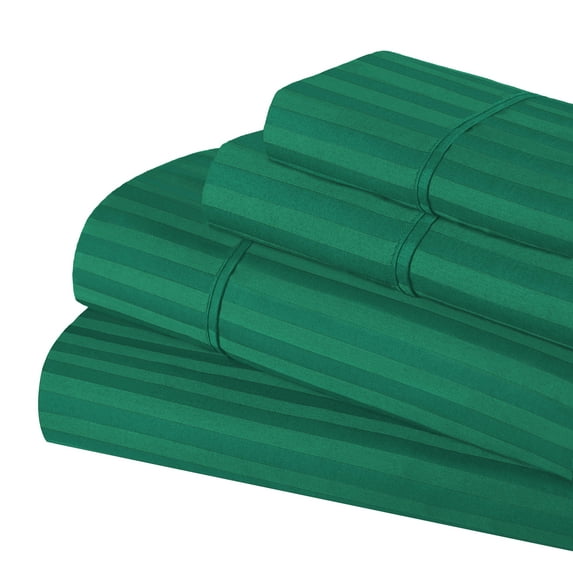 Superior 300 Thread Count Egyptian Cotton Sheet Set, Hunter Green, Queen