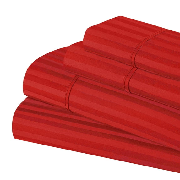 Superior 300 Thread Count Egyptian Cotton Sheet Set, Red, Full