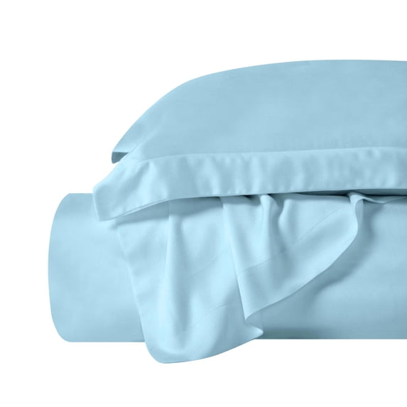 Superior 300 Thread Count Duvet Cover Set, Full/ Queen, Light Blue