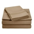 thumbnail image 1 of Superior 4-Count Taupe Embroidered Microfiber Sheet Set, Full, 1 of 6
