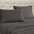thumbnail image 1 of Superior 4-Piece 1400-1500 Thread Count Bed Sheet Set, Full, Charcoal, 1 of 10