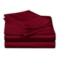 thumbnail image 1 of Superior 4-Piece 300 Thread Count Burgundy Egyptian Cotton Sheet Set, California King, 1 of 8